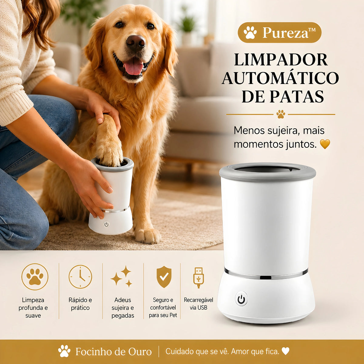Pureza™ | Limpador Automático de Patas