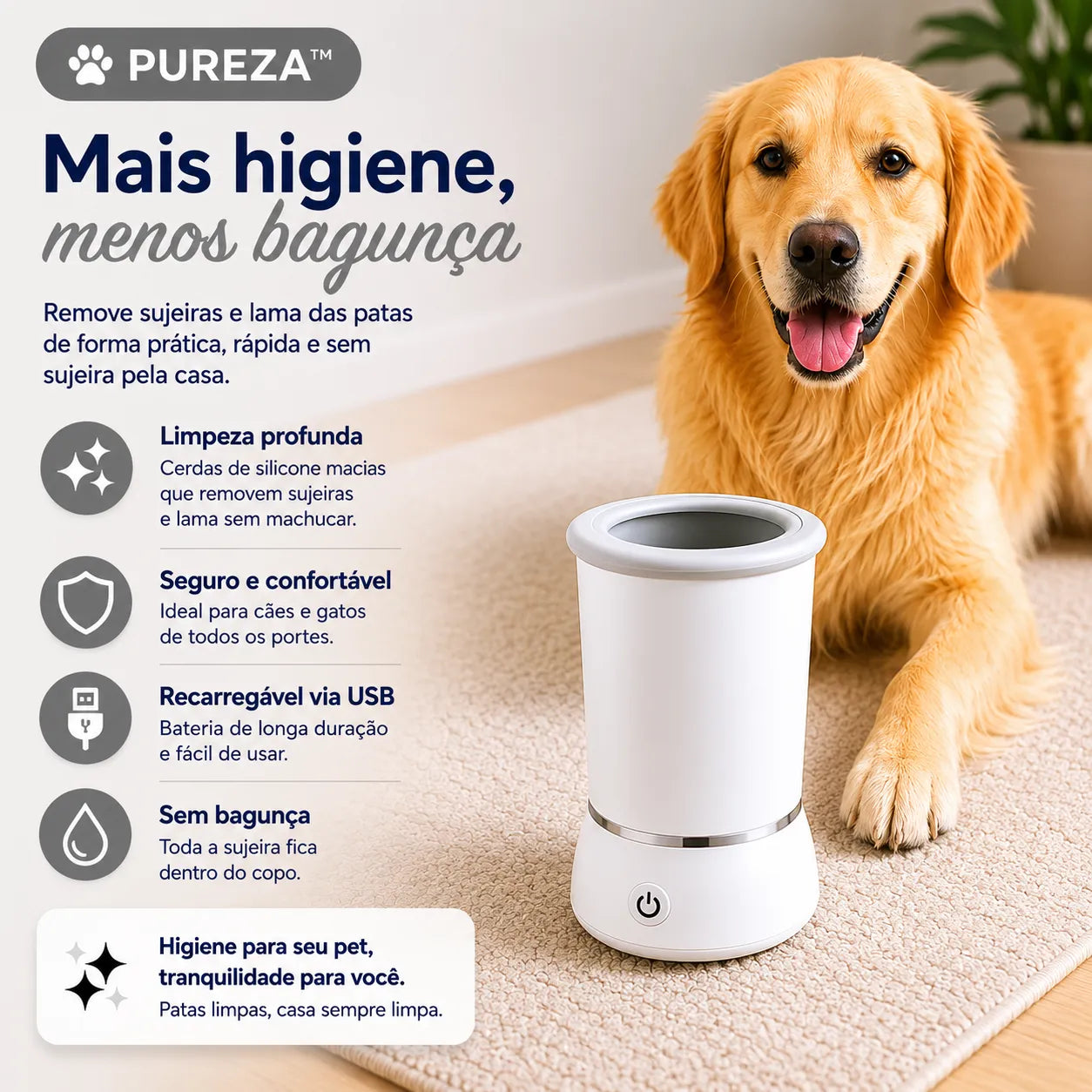 Pureza™ | Limpador Automático de Patas