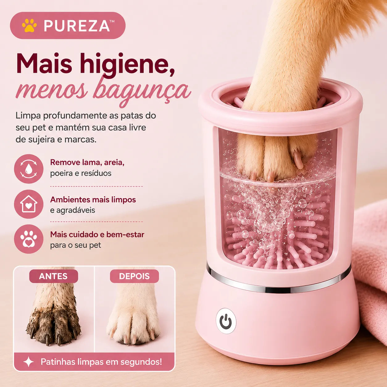 Pureza™ | Limpador Automático de Patas