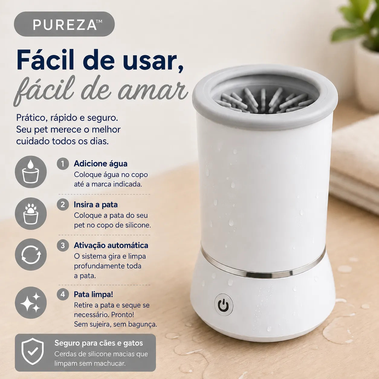 Pureza™ | Limpador Automático de Patas