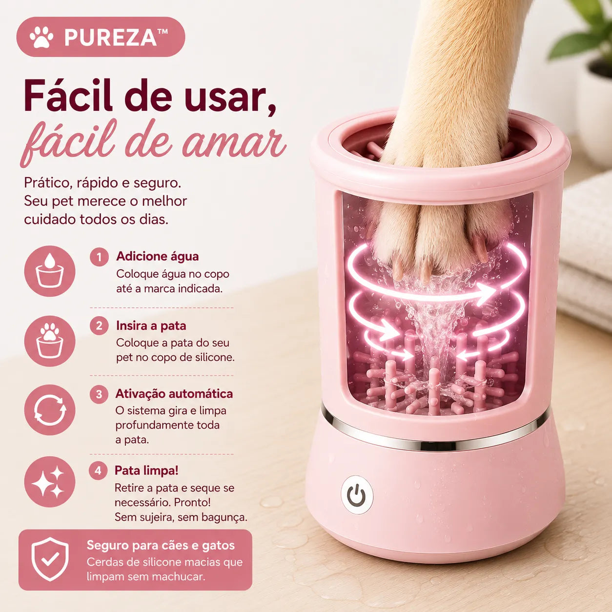 Pureza™ | Limpador Automático de Patas